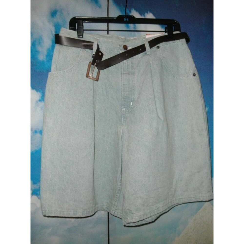 NEW VINTAGE CHIC BY HIS, DENIM LONG BERMUDA SHORTS MISSES SIZE 16 AVERAGE